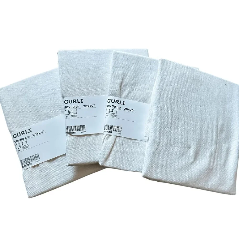 Brand New Ikea GURLI Cotton Cushion cover, white, 20x20